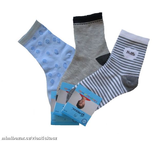 CHLAPECKÉ PONOŽKY - 3páry vel.27-30