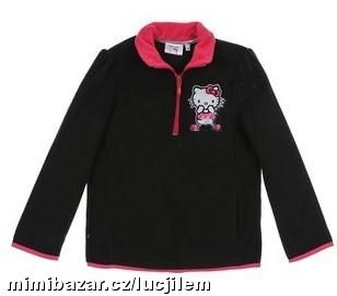 Dívčí flísová mikina Hello Kitty černá
