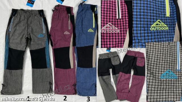 Dětské outdoorové plátěné kalhoty 116-146
