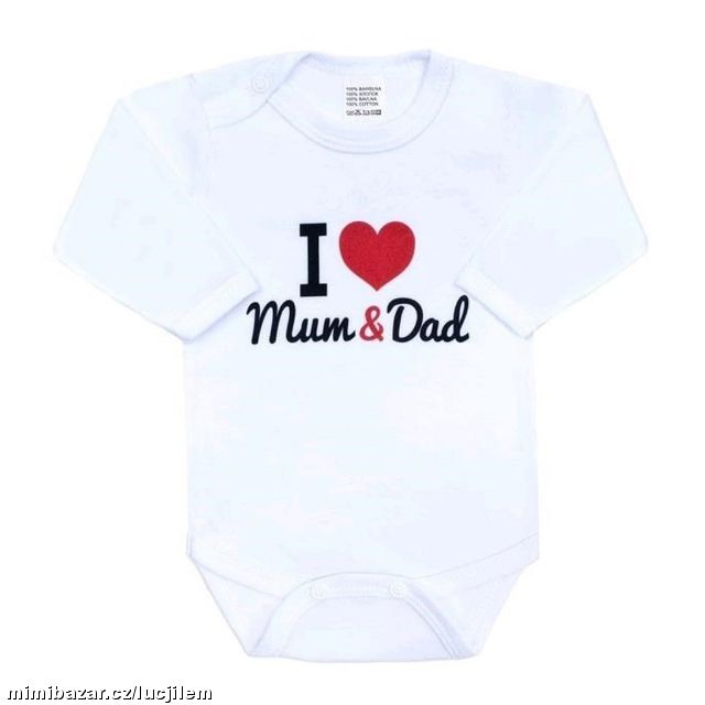 Kojenecké body I love Mum & Dad
