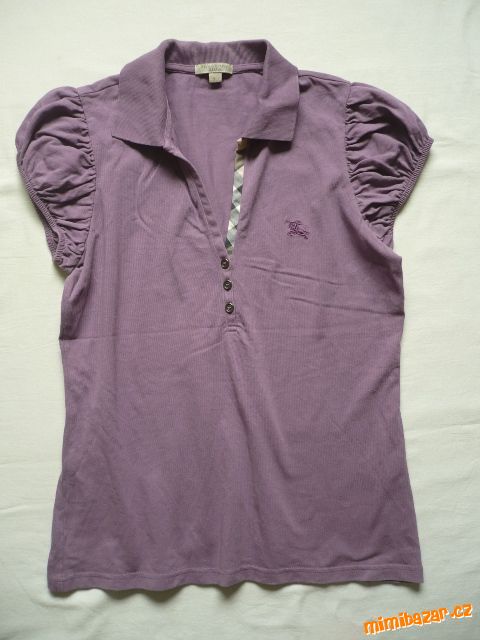 Parádní lila triko, zánovní, BURBERRY BRIT, L