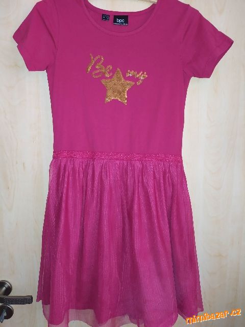 Bobulové šaty s reverzním obrázkem a dvojitou sukn