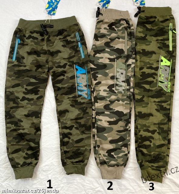 Maskáčové tepláky 134-164