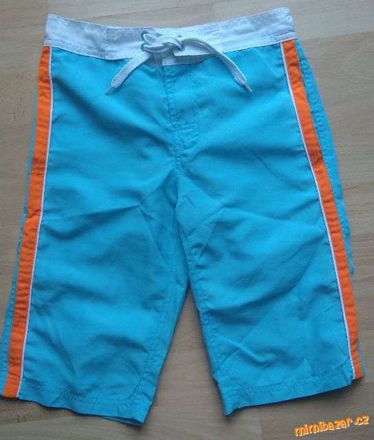 Modré plátěné kraťasy / bermudy