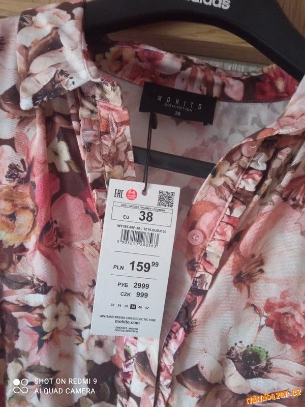  + Květované šaty s páskem + pošta v ceně + 