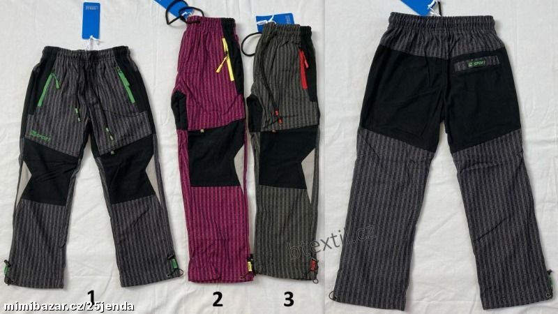 Outdoorové teplejší kalhoty 116-146