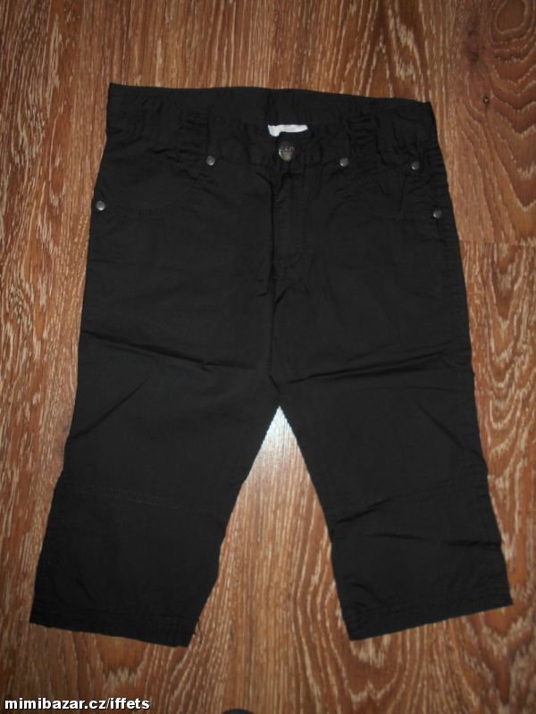 černé dívčí letní 3/4 capri kalhoty CrashOne 140