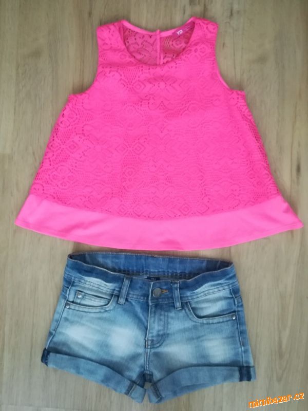 Neonové krajkové tílko