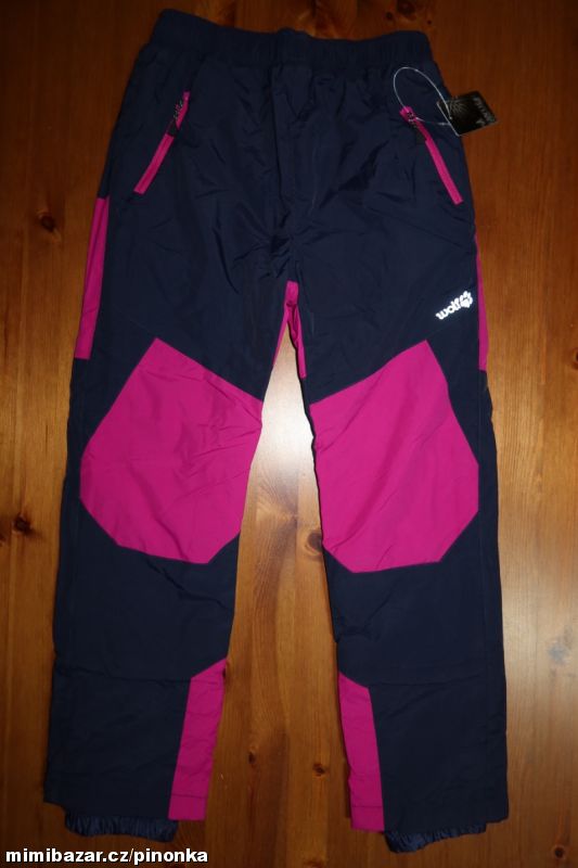 Šusťákové kalhoty podšité fleesem