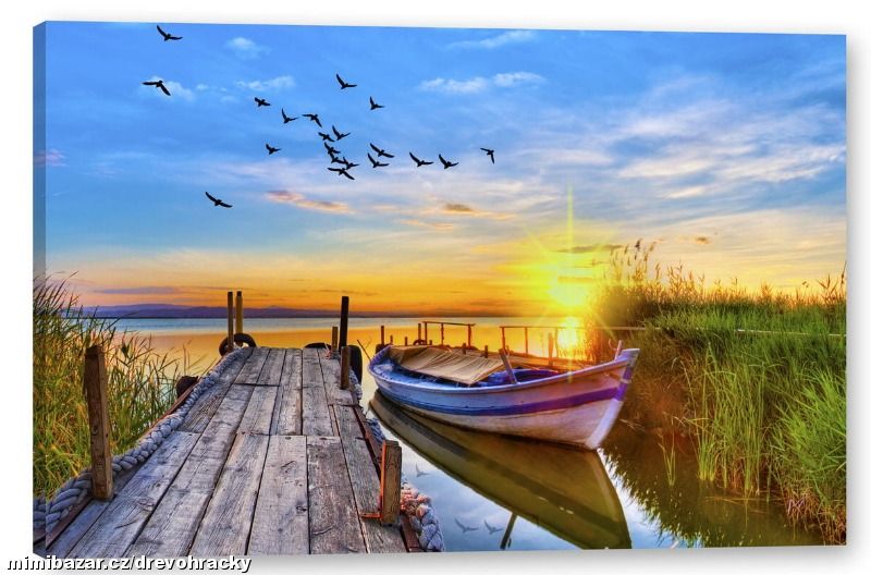 Obraz na plátně tištěný Molo s lodí Art