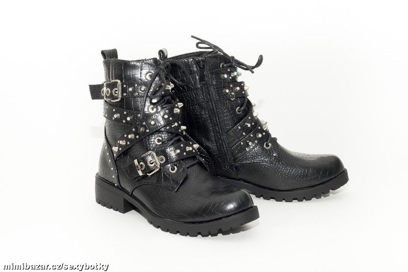 Zimní kotníčkové černé kozačky 36, 37, 38, 39, 40