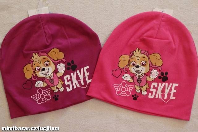 Bavlněná čepice Tlapková Patrola Skye