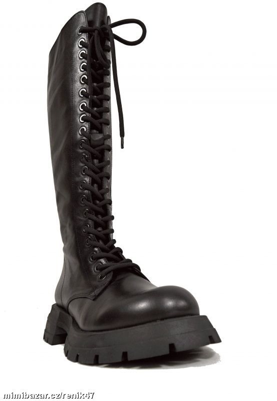 Šněrovací kozačky na platformě bagany