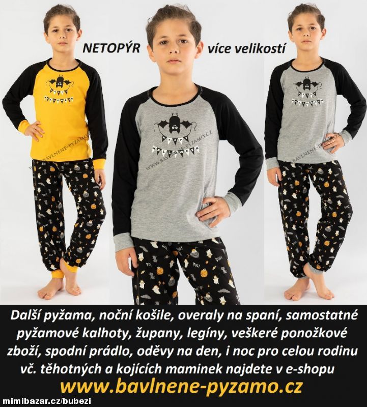 Chlapecké dlouhé pyžamo NETOPÝR