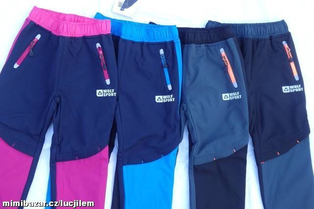 Dětské softshellové kalhoty zateplené flísem