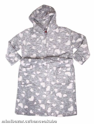 dívčí peříčkový župan Wolf šedý