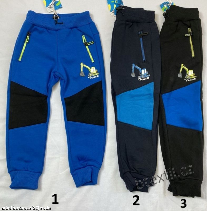 Chlapecké teplejší tepláky 98-128 bagr