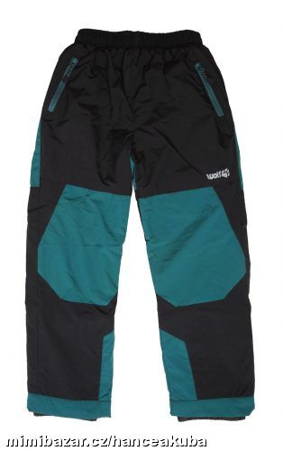 chlapecké šusťákové zateplené kalhoty wolf