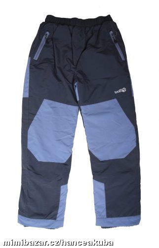 chlapecké šusťákové zateplené kalhoty wolf