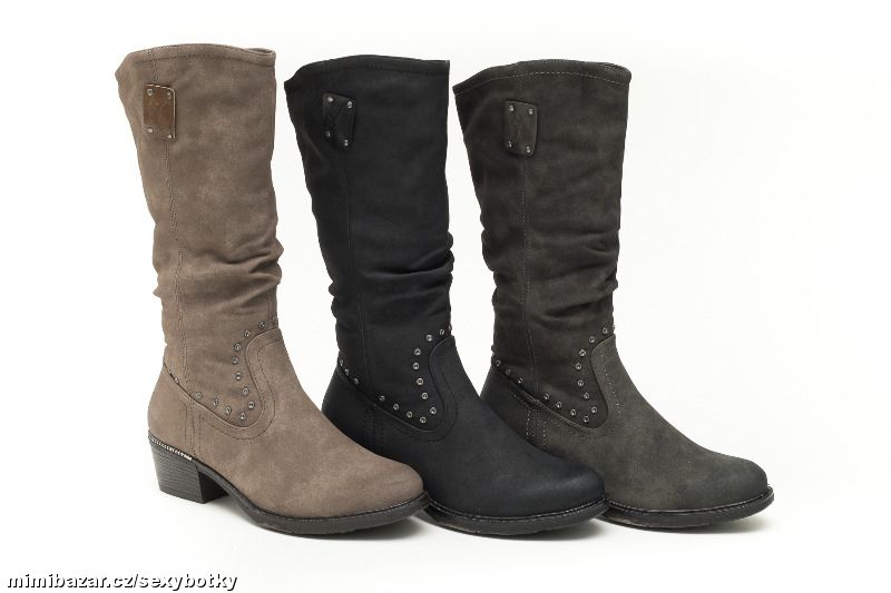 Šedé, černé, Khaki zimní kozačky 36, 37, 38, 39, 40, 41