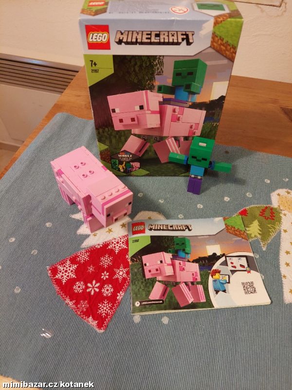 Prodám - Lego Minecraft Velká figurka Prase s malou zombie, Rakovník ...