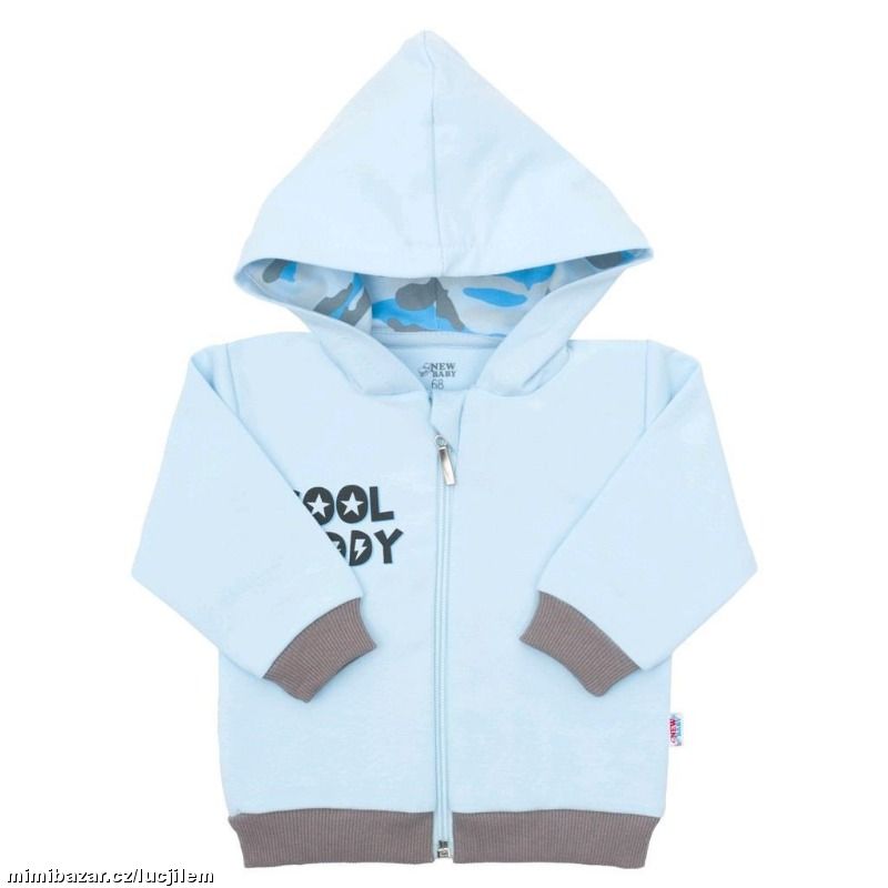 Kojenecká mikina s kapucí With Love světle modrá