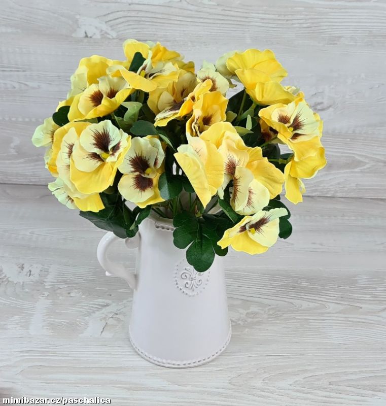 Maceška kytička 30 cm 7 větviček žlutá