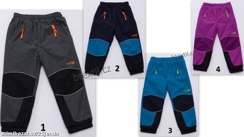 Oteplené šusťáky, kalhoty zateplené fleecem