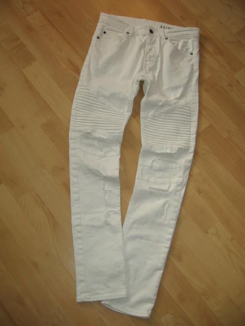 Dívčí drbané skinny kalhoty/ džíny/ rifle H&M bílé