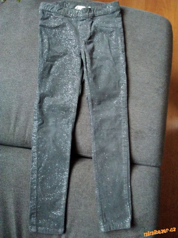 Lesklé manžestráky H&M vel. 7-8 let