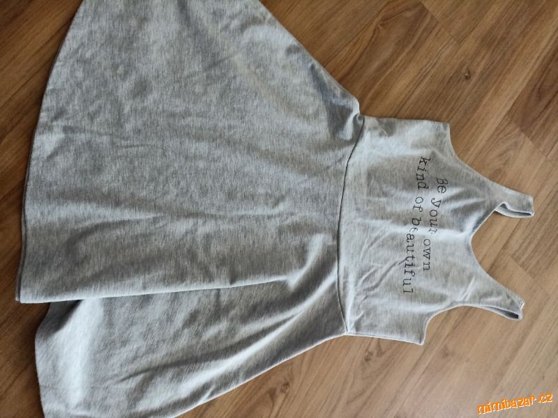 Šaty na ramínka šedé vel.40-42