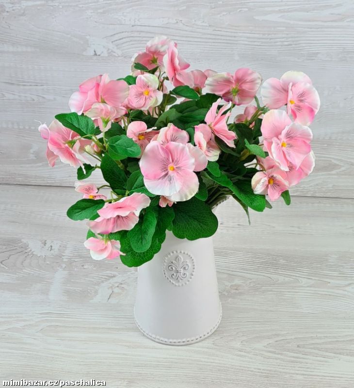 Maceška kytička 25 cm růžová