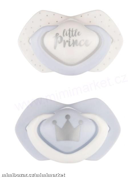 2 ks symetr. silikon. dudlíků, 0-6m, Little Prince