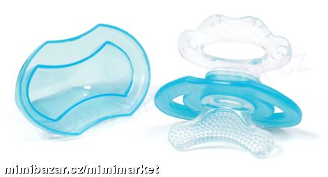 Silikonové kousátko - masážní dudlík MODRÝ