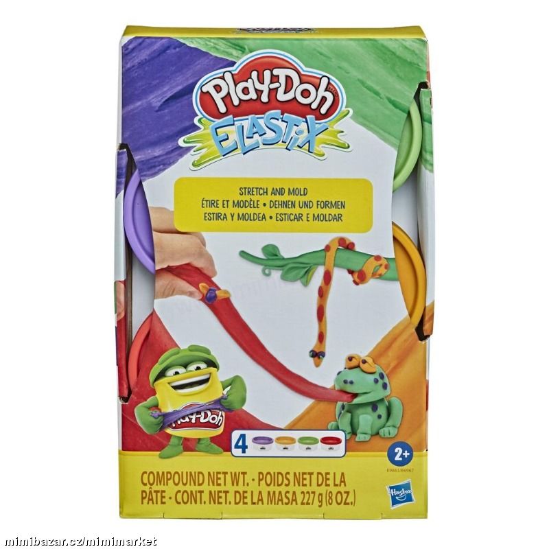 Play-Doh Elastix ZELENO-ORANŽO-ČERVENO-FIALOVÁ