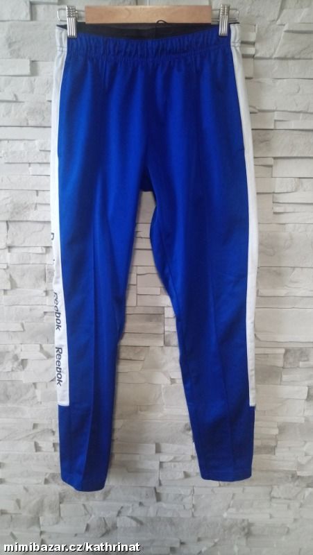 Modré sportovní kalhoty Reebok, vel. pán. S/dám. L