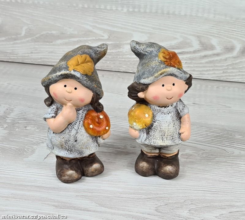 Děti - figurka podzim keramika 14, 7 cm 771749