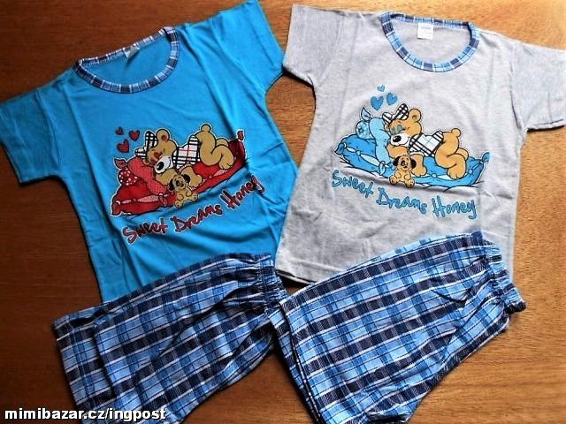 KVALITNÍ PYŽAMO-TRIČKO A ŠORTKY v.104/110 /K4542/