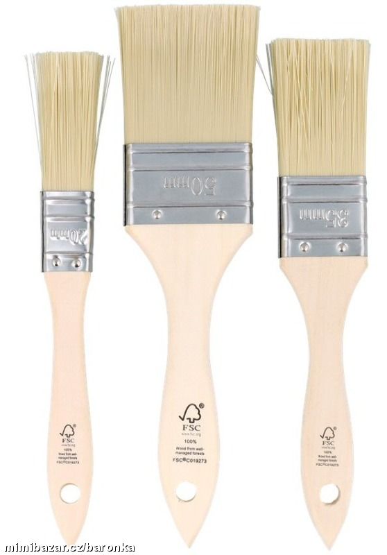 SET: 3x Plochý štětec, skvělé pro domácí kutily !