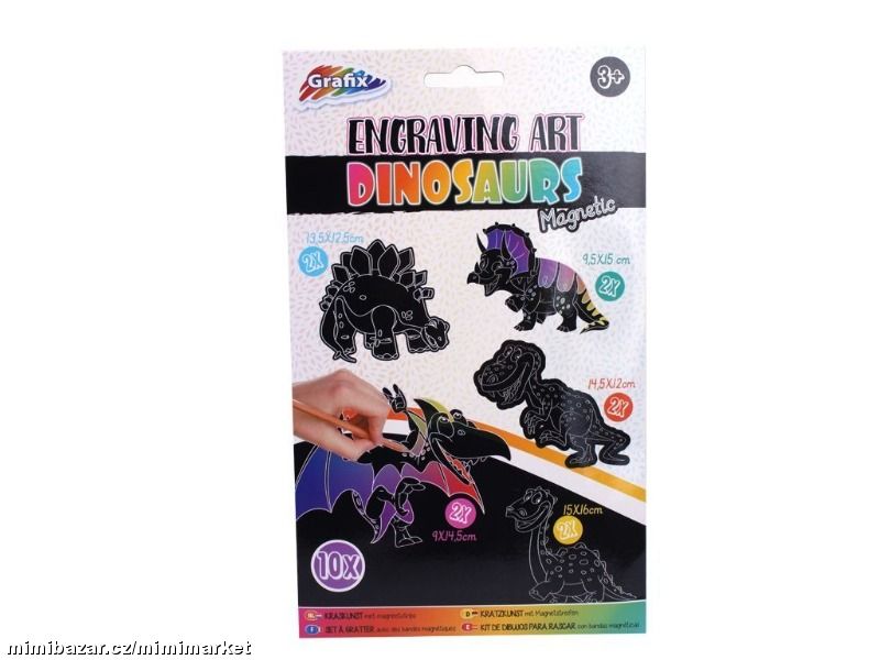 Vyškrabávací sada DINOSAUŘI - MAGNETICKÉ