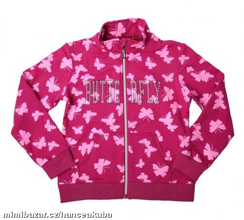 Dívčí bavlněná mikina růžová