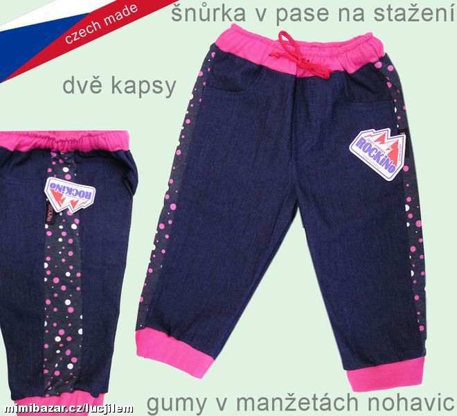 Dívčí kojenecké rifličky / kalhoty ROCKINO