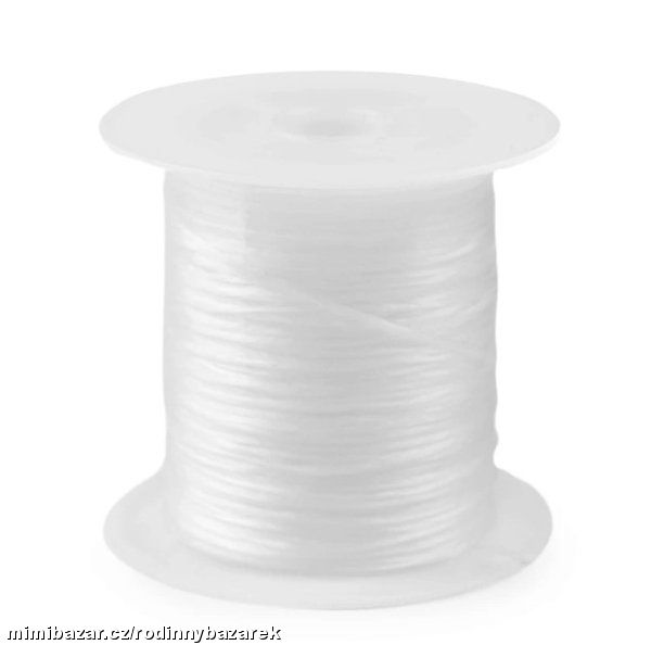 Pruženka / gumička plochá 1 mm BÍLÁ