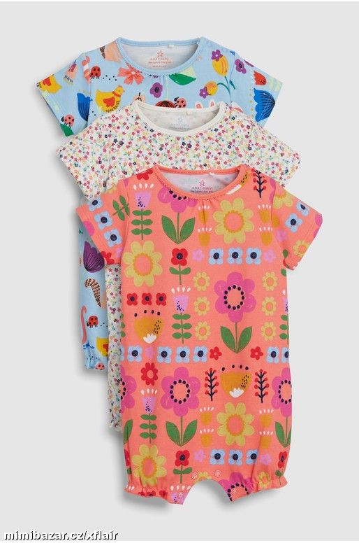 3 x NEXT letní overalky