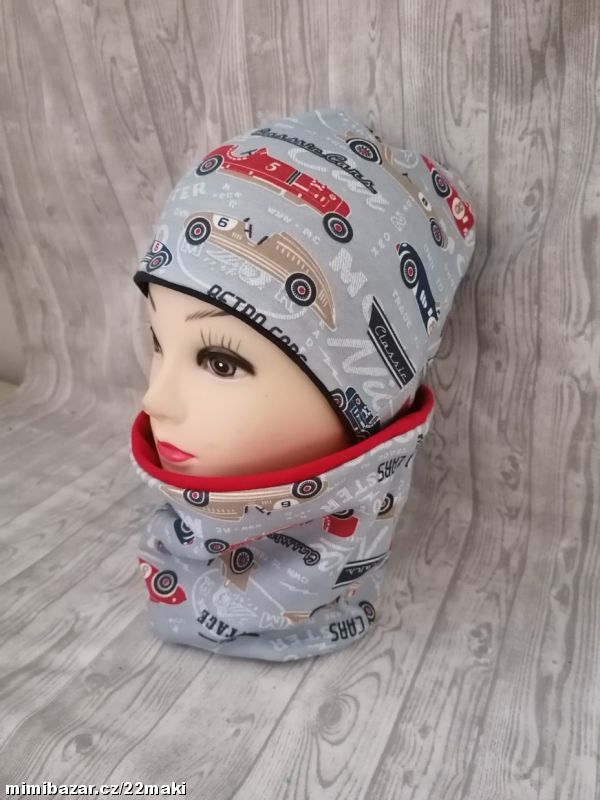 ČEPICE A NÁKRČNÍK formule auta