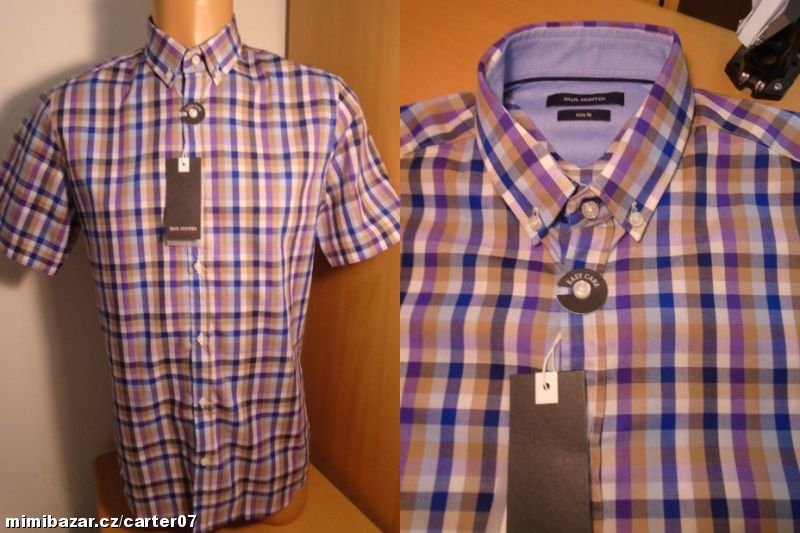 Pánská slim kostkovaná košile P. Hunter/S/2x52cm