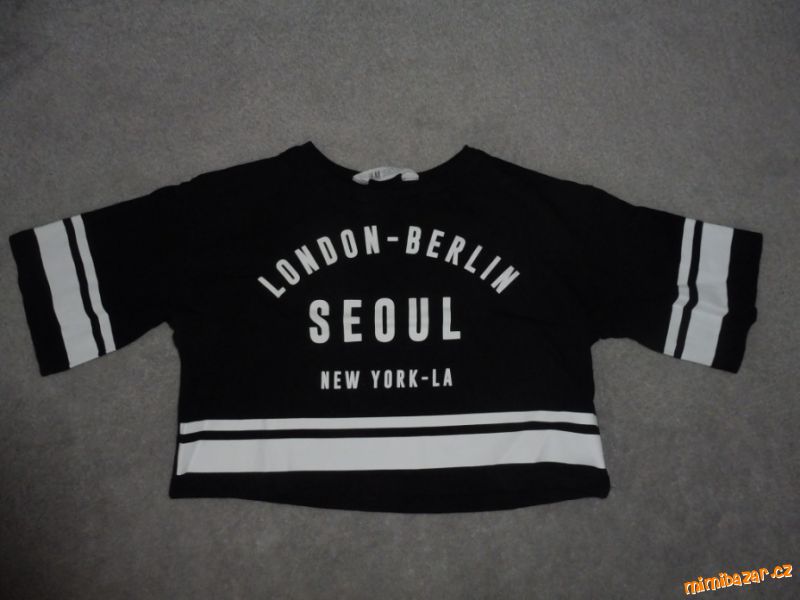 Crop top černé tričko