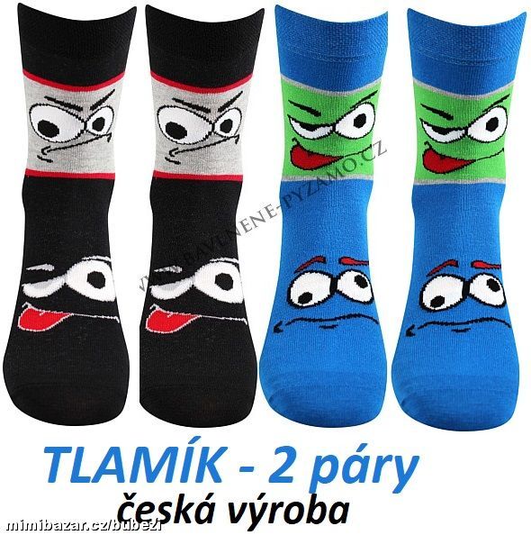 Dětské dámské české ponožky TLAMÍK - DVA PÁRY