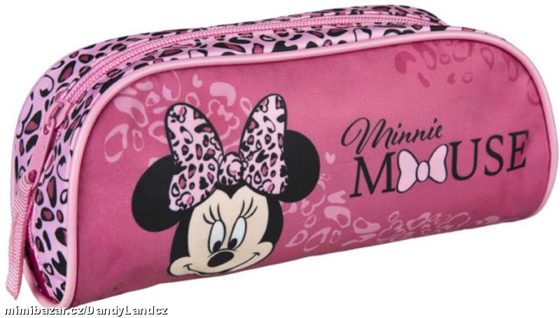 Školní penál 22x9 pouzdro na zip Minnie Mouse