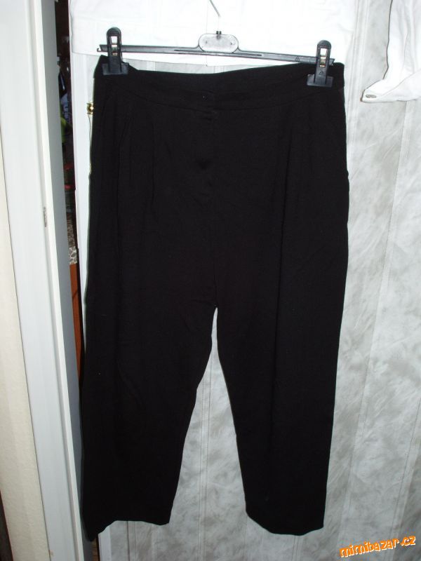 Černé široké kalhoty culottes - Max Mara vel. M/38